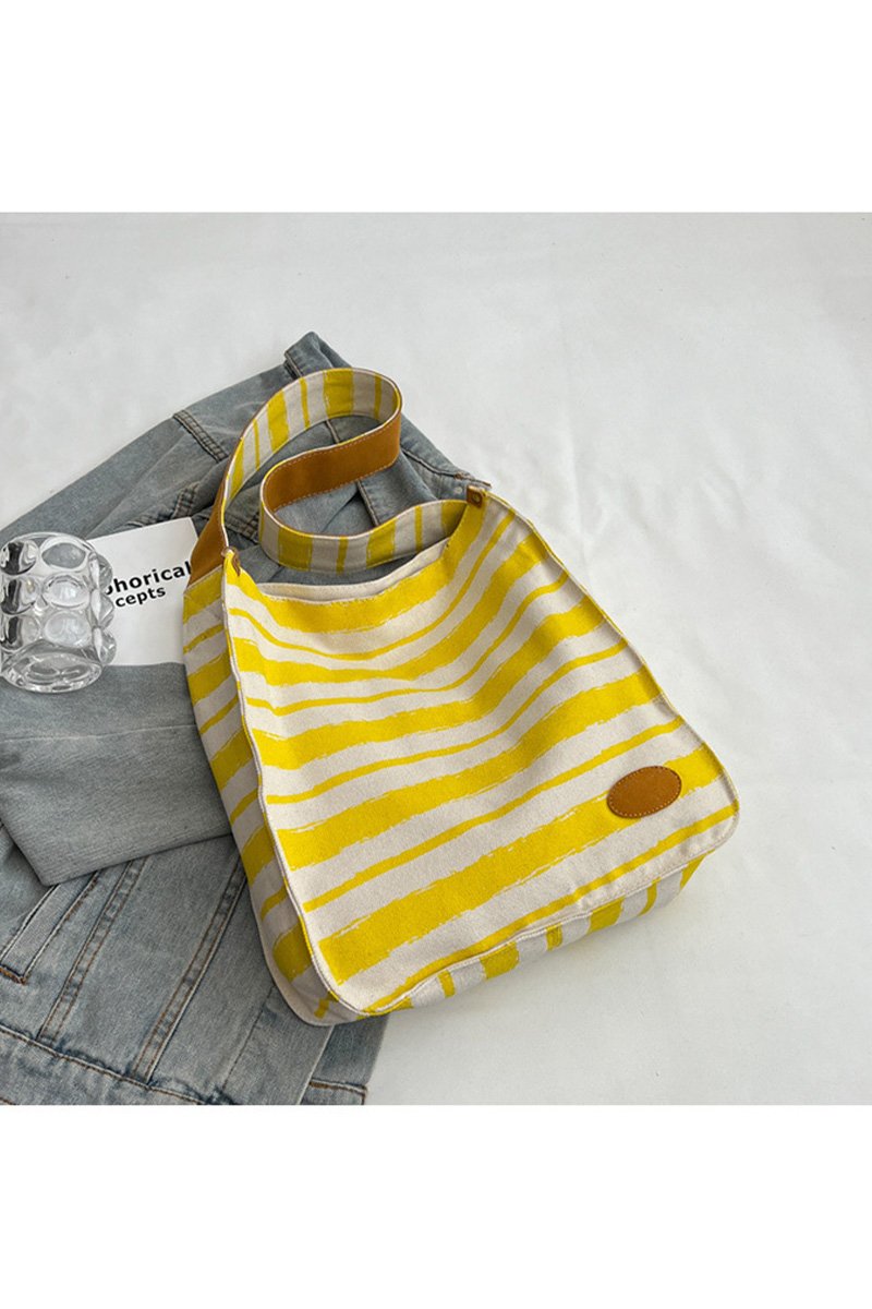 STRIPE PATTERN CASUAL SHOULDER BAG