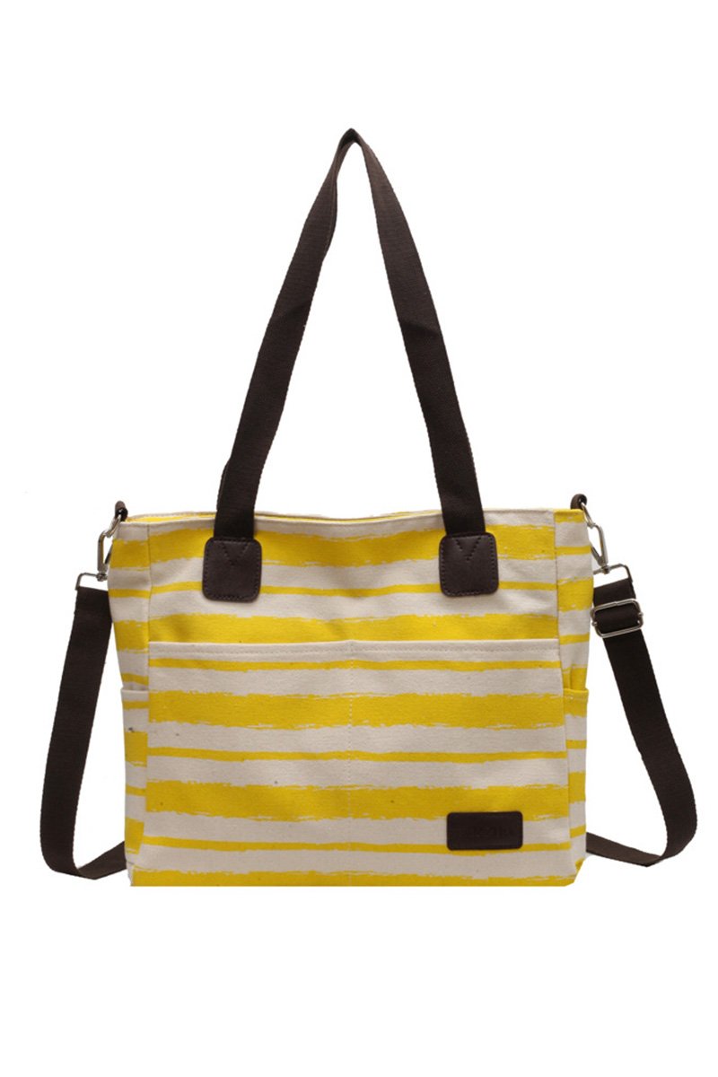 STRIPE SQUARE SHOPPERS BAG