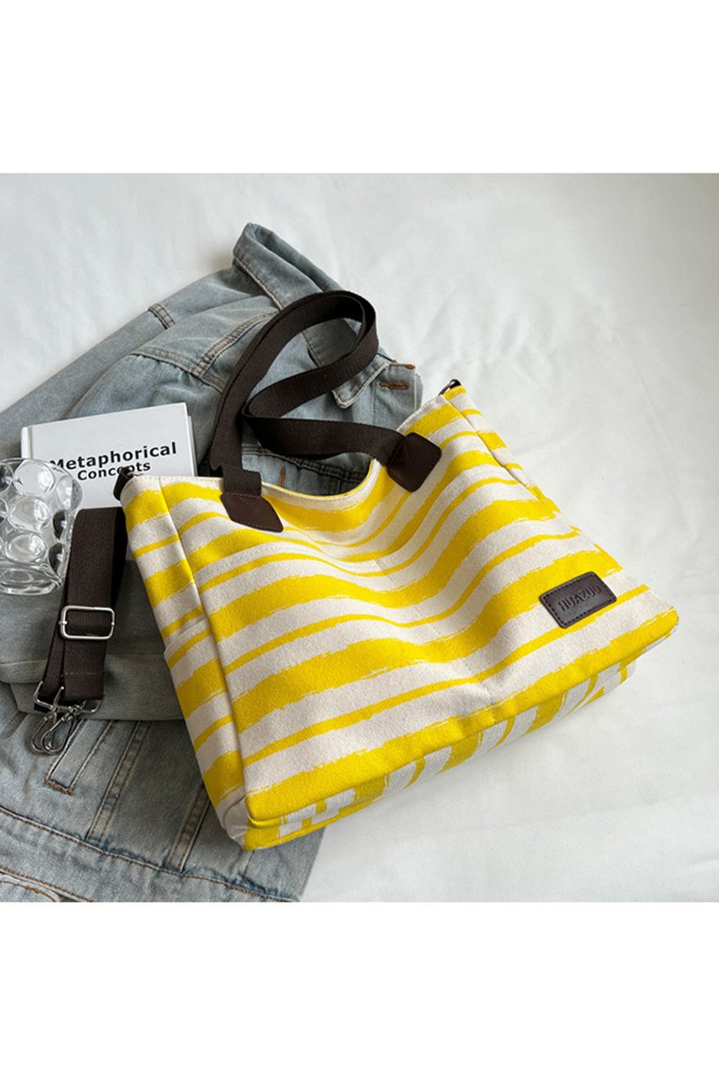 STRIPE SQUARE SHOPPERS BAG