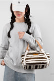 STRIPE PATTERNED DANDY CANVAS BAG