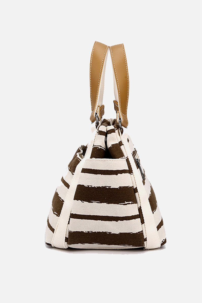 STRIPE PATTERNED DANDY CANVAS BAG