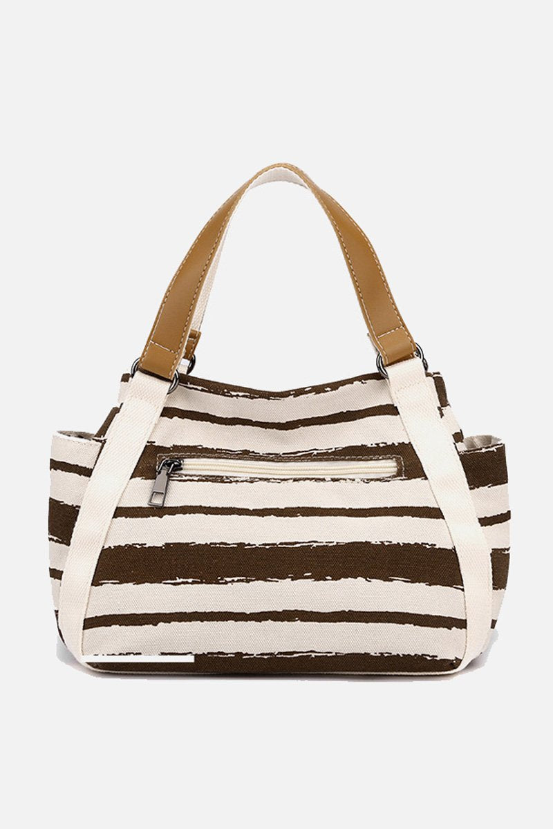 STRIPE PATTERNED DANDY CANVAS BAG