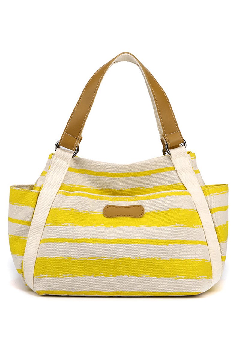 STRIPE PATTERNED DANDY CANVAS BAG