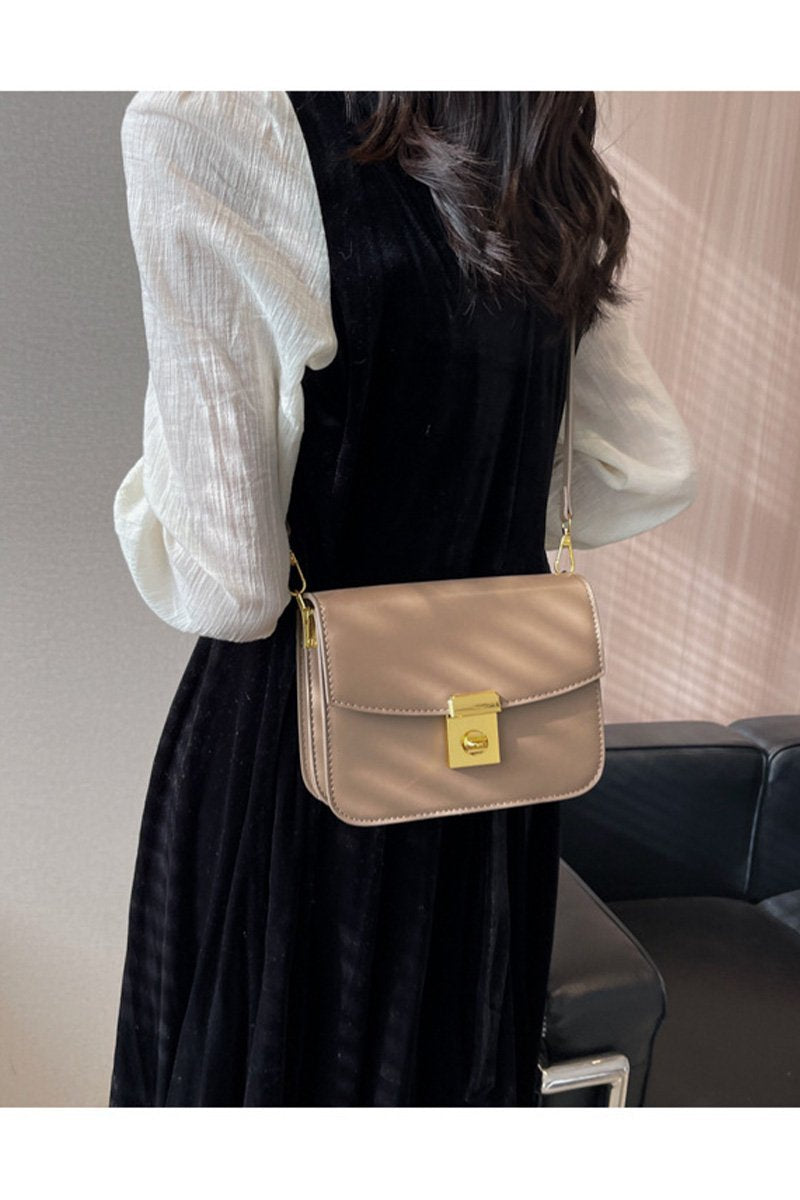 SIMPLE BUCKLED SMALL SQUARE CROSS BODY BAG