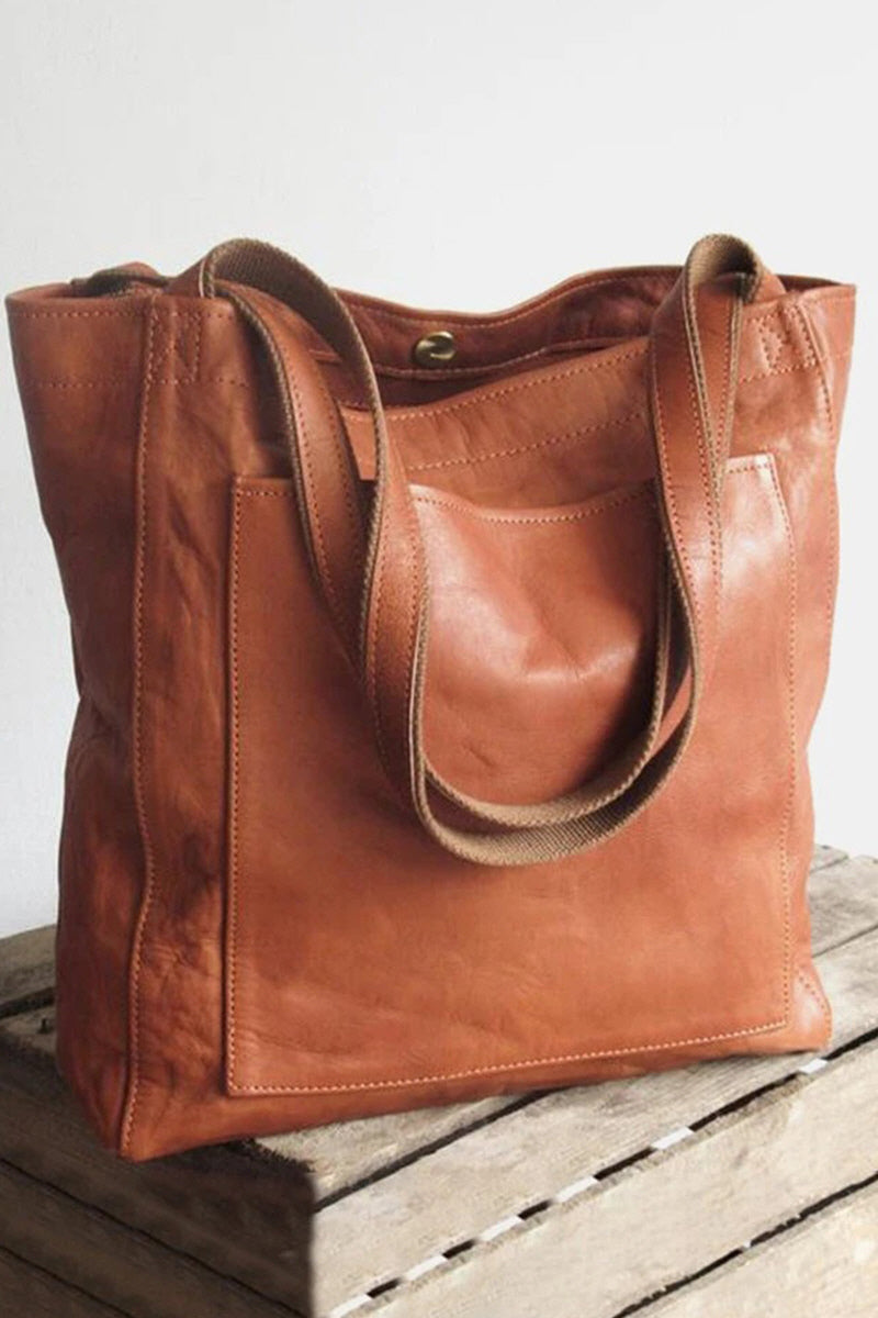 WOMEN SOFT PU LEATHER TOTE BAG