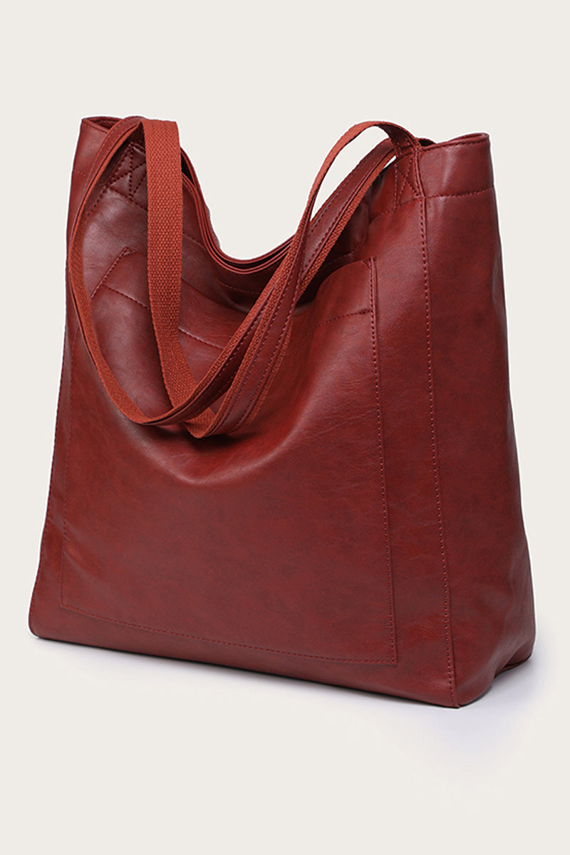 WOMEN SOFT PU LEATHER TOTE BAG