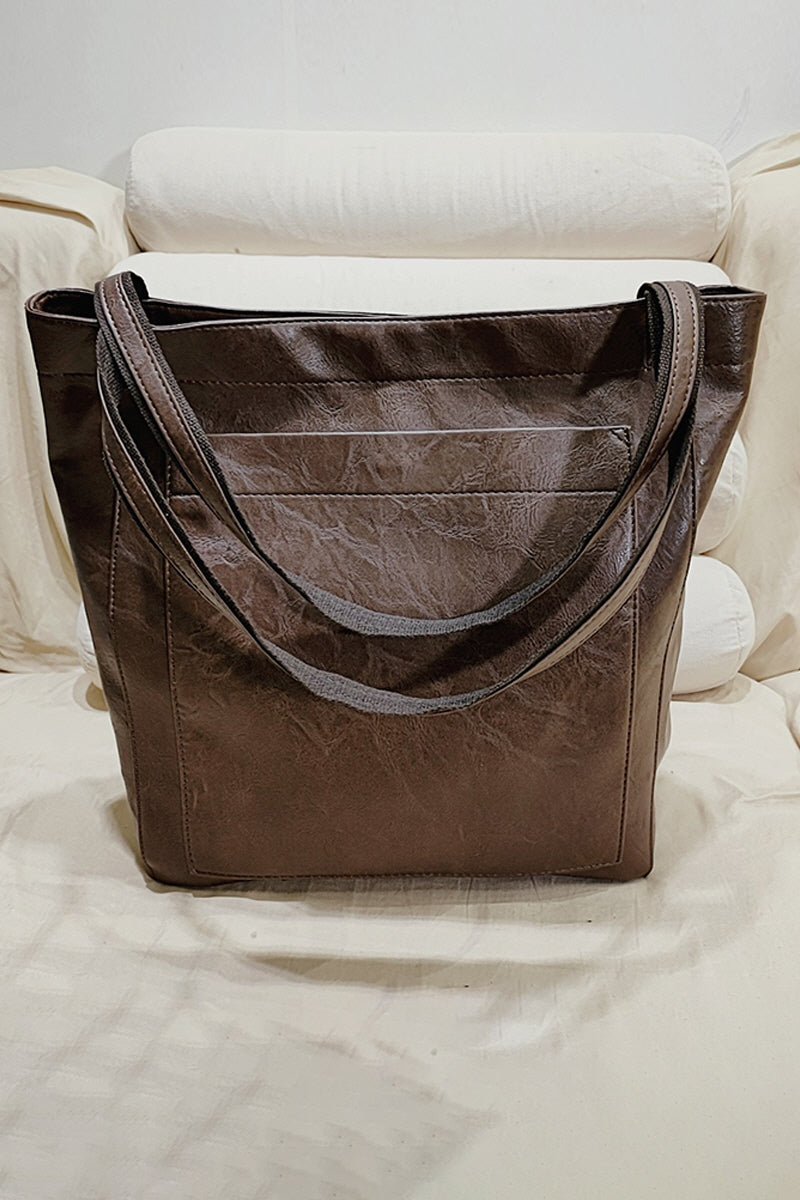 WOMEN SOFT PU LEATHER TOTE BAG