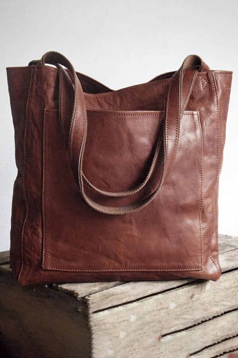 WOMEN SOFT PU LEATHER TOTE BAG