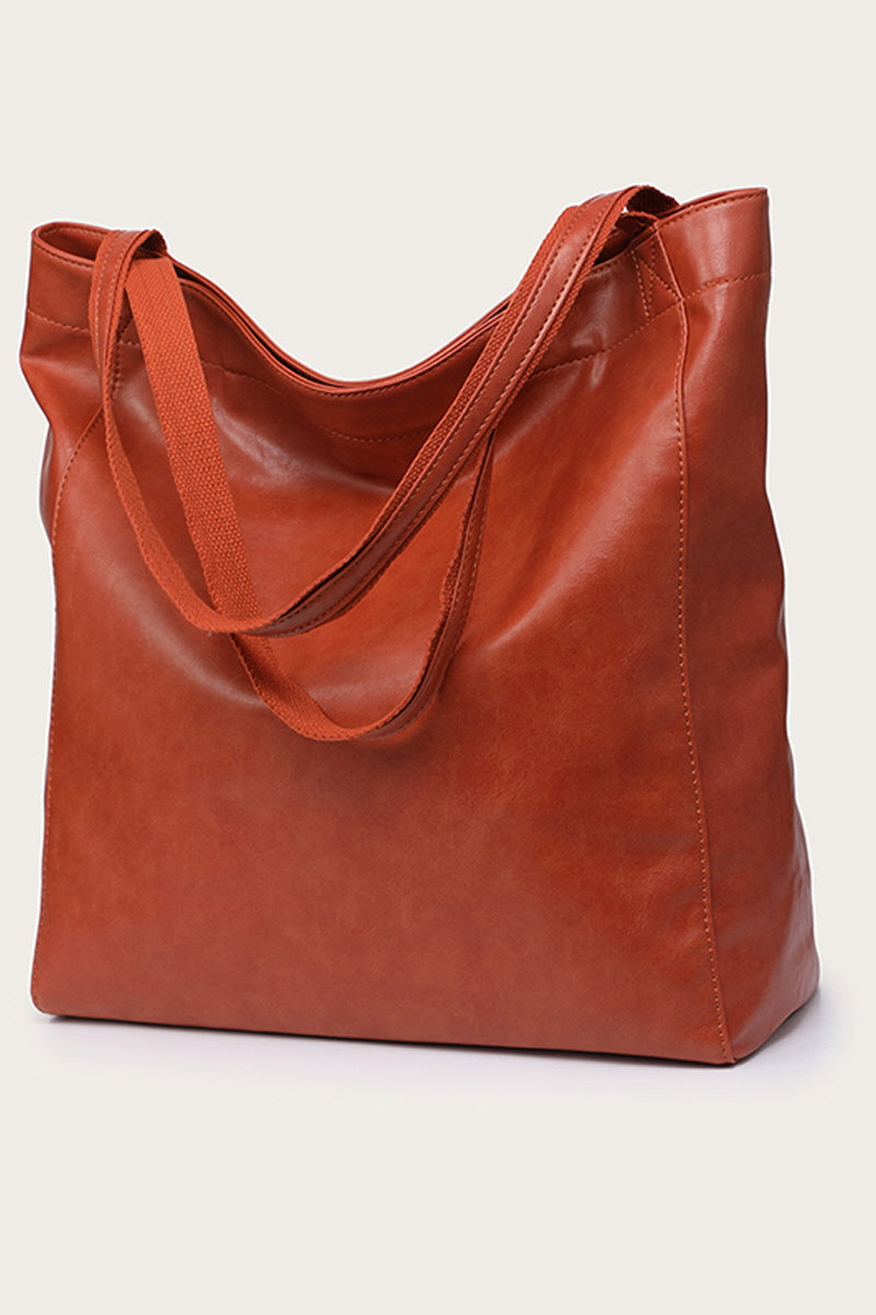 WOMEN SOFT PU LEATHER TOTE BAG