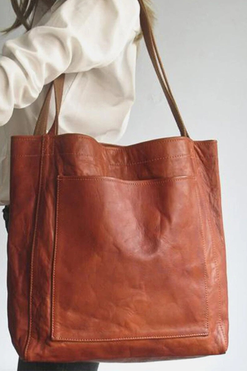 WOMEN SOFT PU LEATHER TOTE BAG