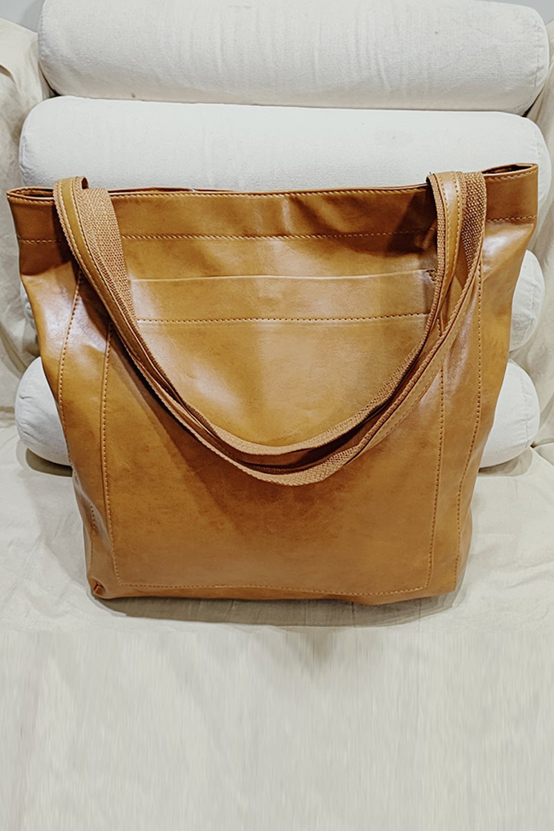 WOMEN SOFT PU LEATHER TOTE BAG