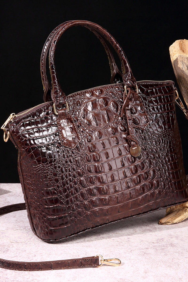 FASHION HANDBAG SHELL BAG CROCODILE DESIGN