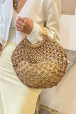 STRAW WOVEN SUMMER BEACH BAG