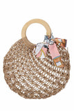 SILK SCARF DECORATION BEACH BAG