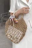 SILK SCARF DECORATION BEACH BAG