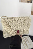 STRAW WOVEN TASSEL DECORATIVE SHOULDER BAG