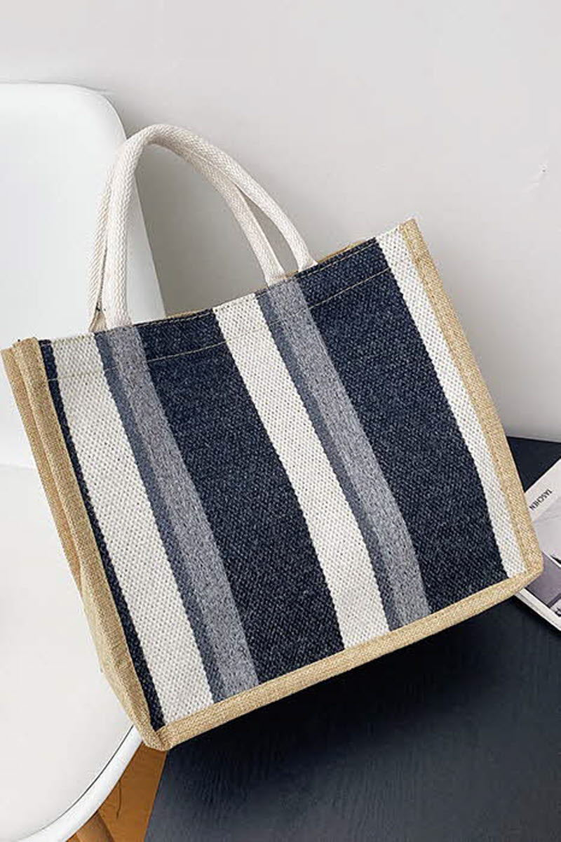 LINEN LARGE CAPACITY ONE SHOULDER TOTE BAG