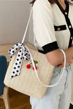 SWEET CHERRY WOVEN SHOULDER BAG