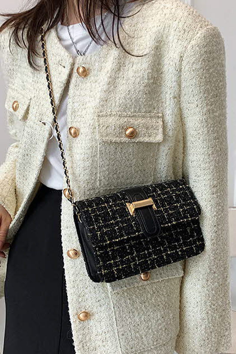 WOOLEN CHAIN SMALL SQUARE BAG