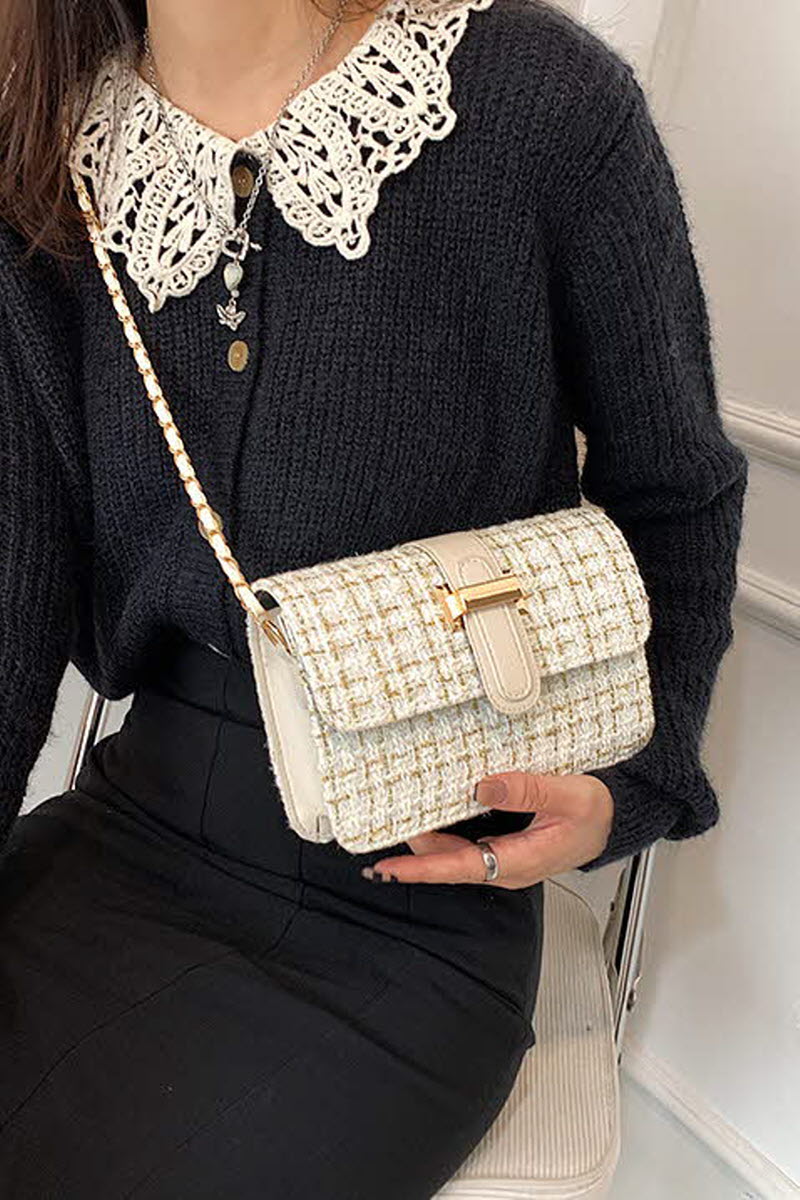 WOOLEN CHAIN SMALL SQUARE BAG