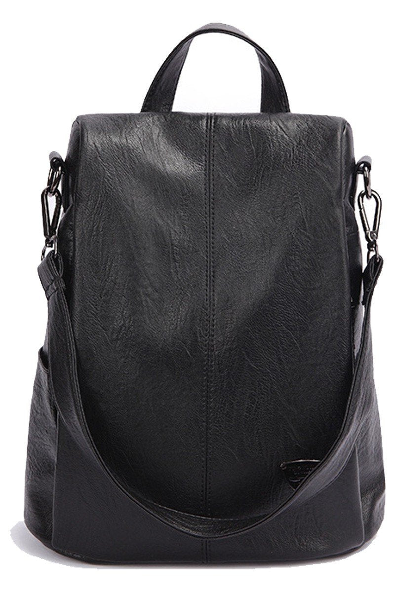 FAUX LEATHER STRAP TREND MODERN BACKPACK PURSE