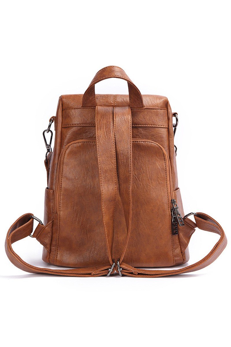 FAUX LEATHER STRAP TREND MODERN BACKPACK PURSE