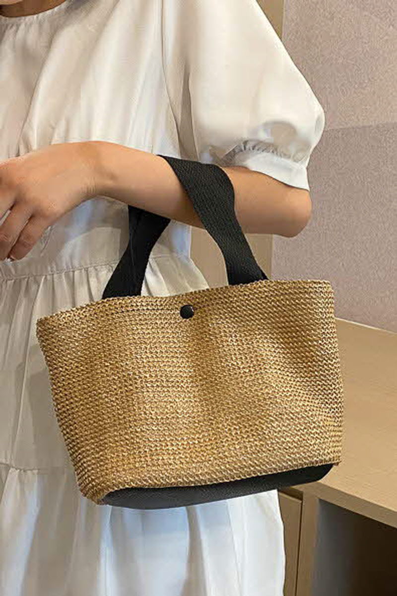 BEACH VACATION WOVEN STRAW BAG