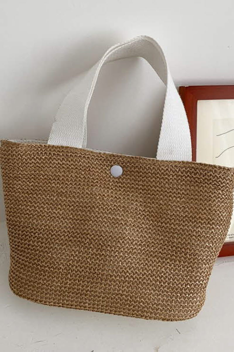 BEACH VACATION WOVEN STRAW BAG