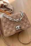 CASUAL EMBOSSED SMALL SQUARE BAG