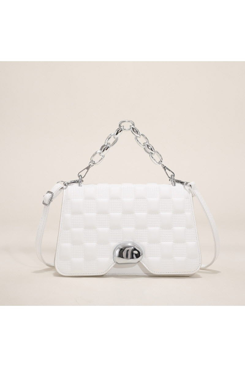 CASUAL EMBOSSED SMALL SQUARE BAG
