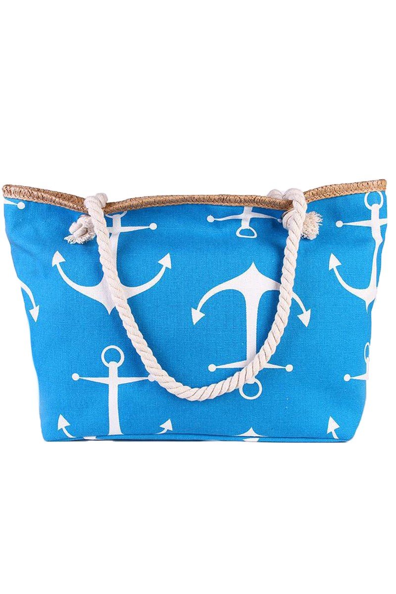 ANCHOR PATTERNED FASHION CASUAL BEACH BAGS