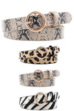 PATTERNED TRENDY RING BUCKLE BELT