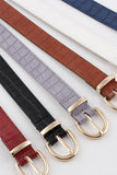 ROUND BUCKLE LEATHER BELT