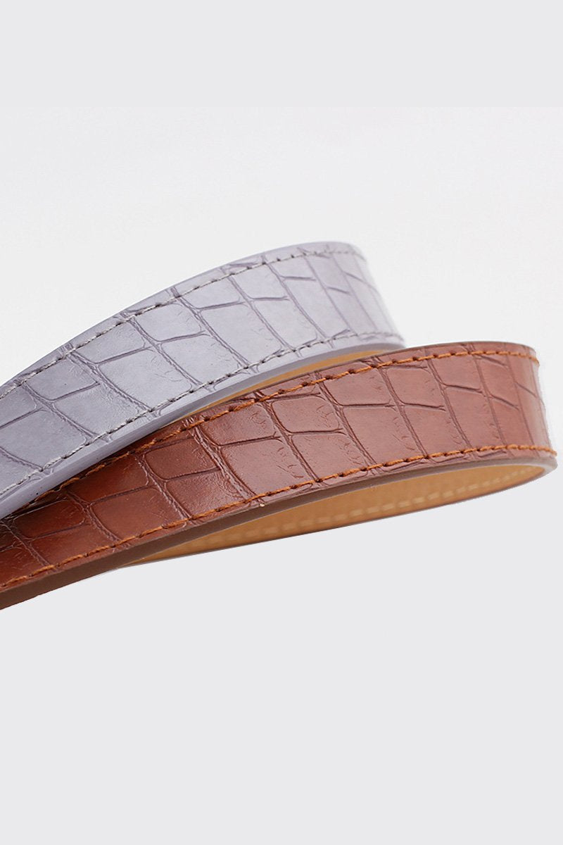 ROUND BUCKLE LEATHER BELT