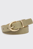 ROUND BUCKLE LEATHER BELT