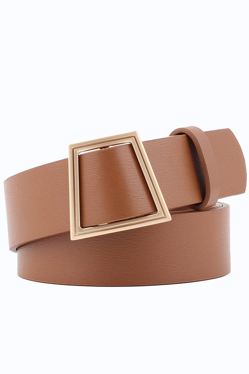 GOLD SQUARE BUCKLE SIMPLE CASUAL BELT