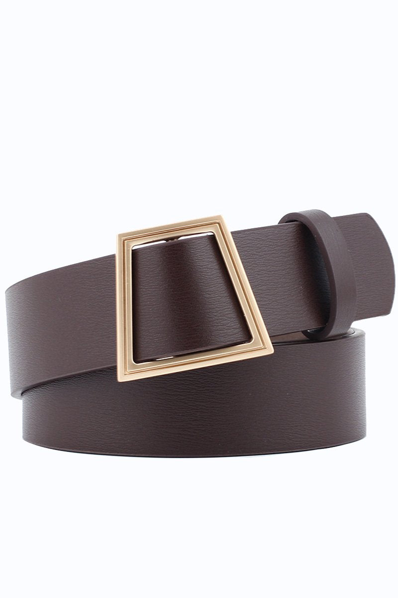 GOLD SQUARE BUCKLE SIMPLE CASUAL BELT