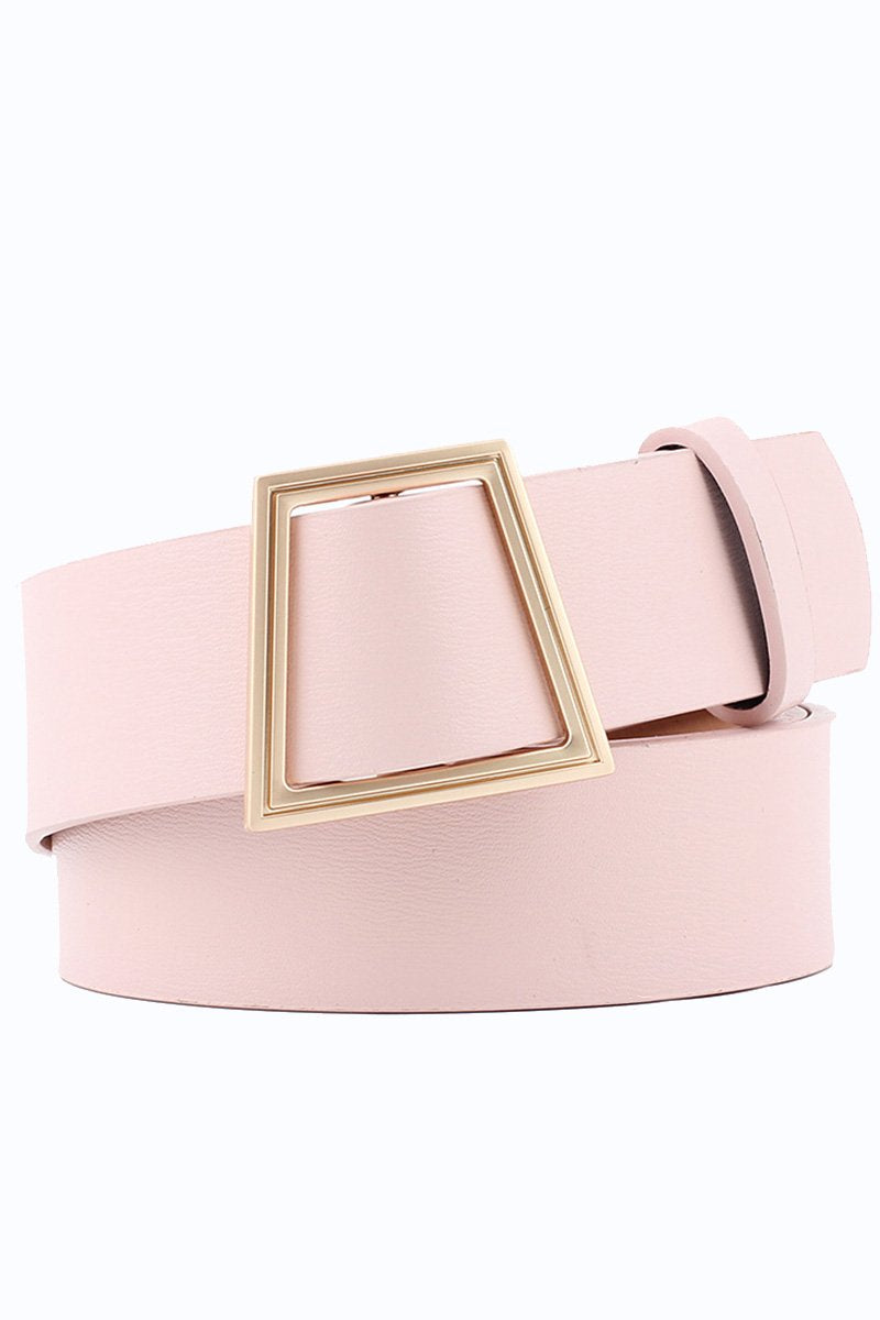 GOLD SQUARE BUCKLE SIMPLE CASUAL BELT