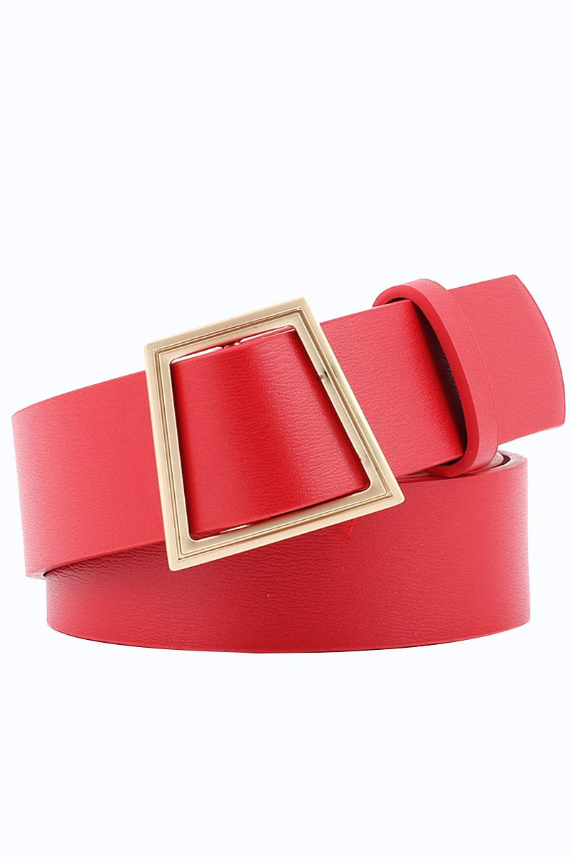 GOLD SQUARE BUCKLE SIMPLE CASUAL BELT