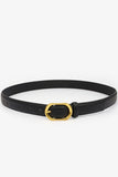 GOLD ROUND BUCKLE SLIM BELT