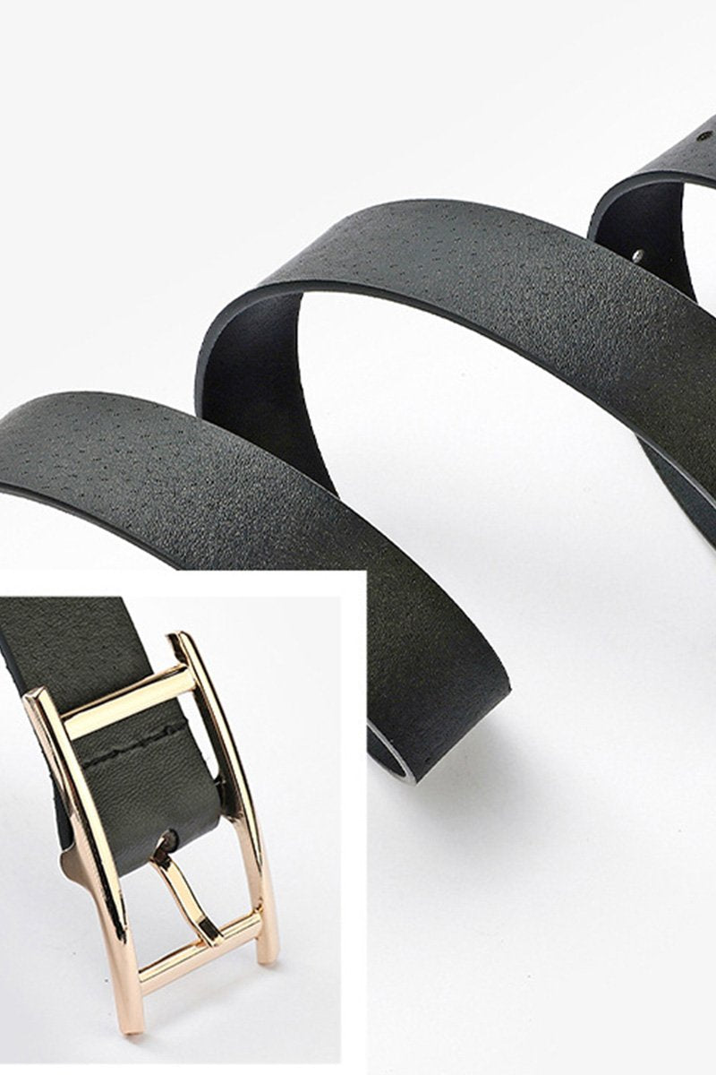 GOLD SQUARE BUCKLE FASHION BELT