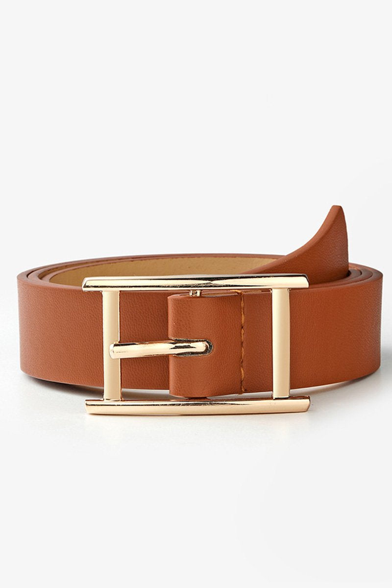 GOLD SQUARE BUCKLE FASHION BELT