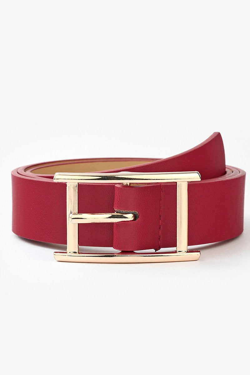 GOLD SQUARE BUCKLE FASHION BELT