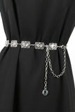 FASHION DIAMOND INLAID SILVER WAIST CHAIN