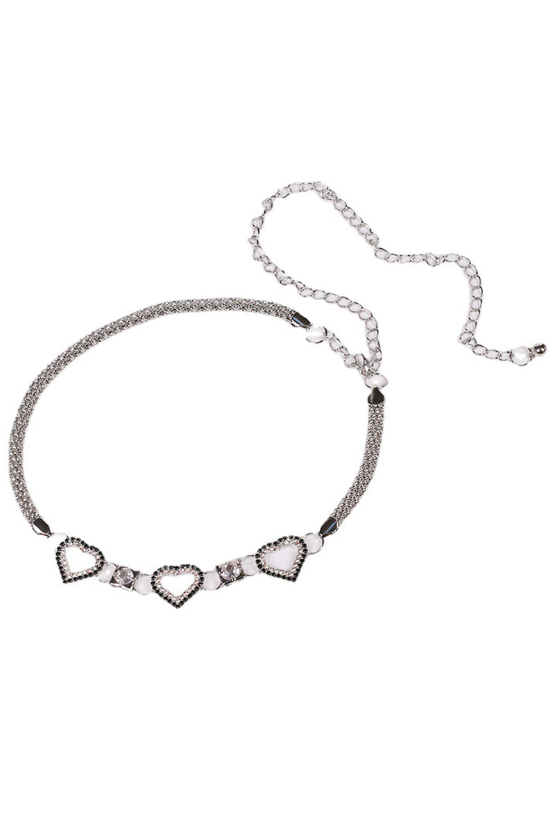 SIMPLE DIAMOND ENCRUSTED LOVE WAIST CHAIN