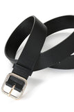 WOMEN GEM DECKED SQUARE BUCKLE LEATHER BELT