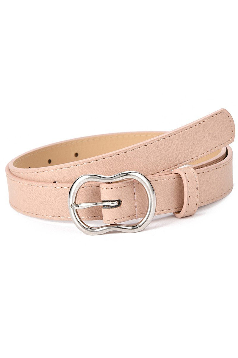 APPLE BUCKLE CASUAL SIMPLE LEATHER BELT FOR WOMEN