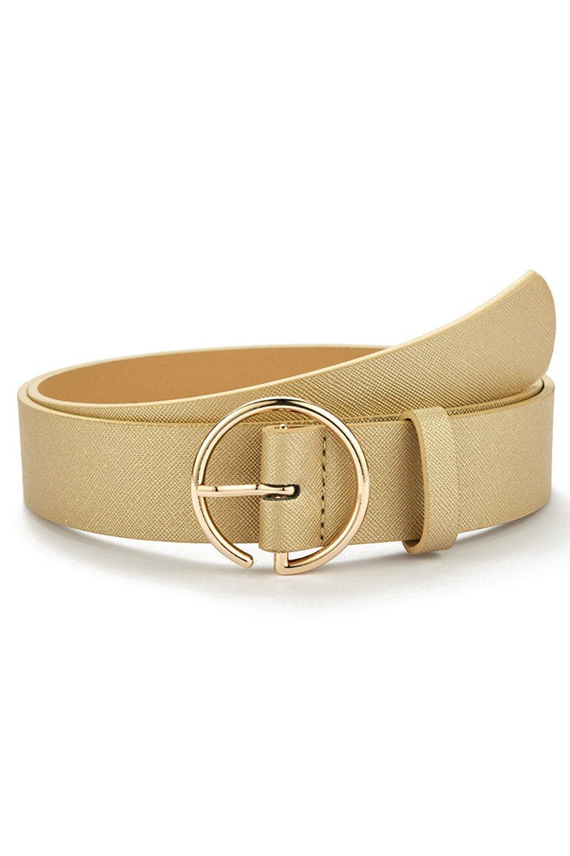 SIMPLE CIRCLE BUCKLE O RING BUCKLE DAILY BELT