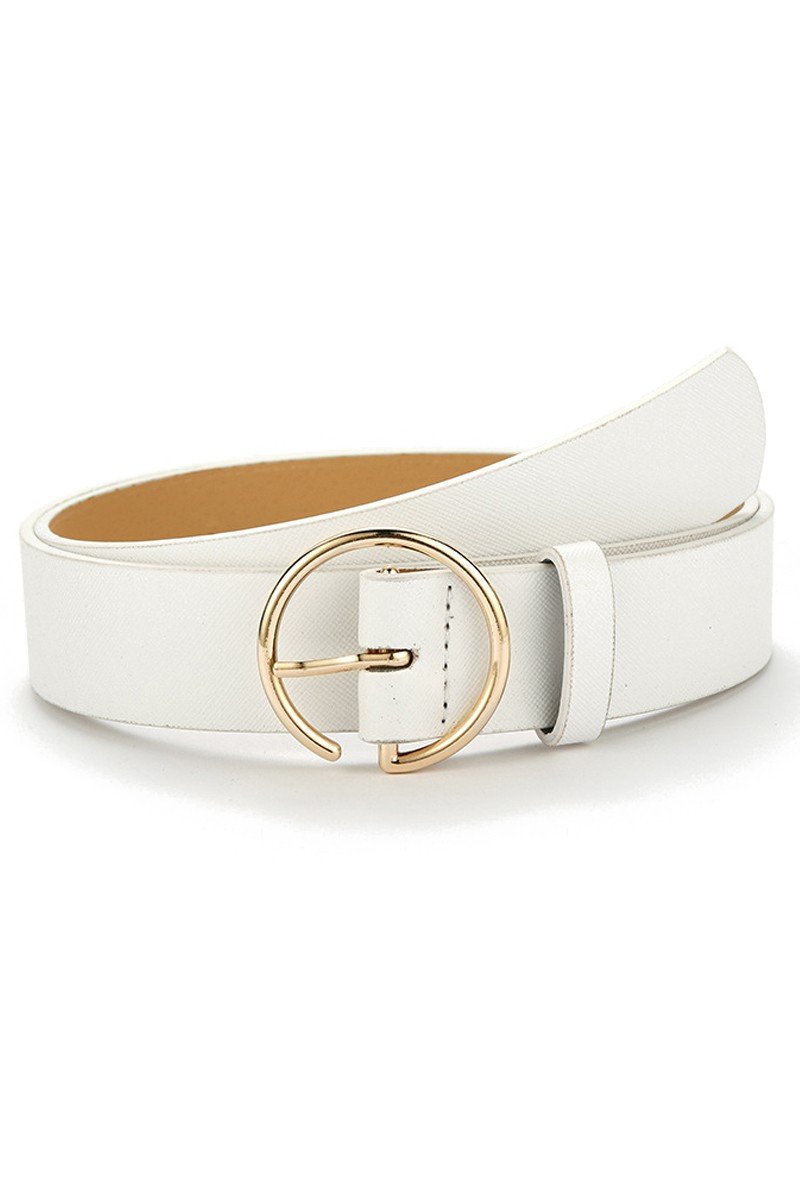 SIMPLE CIRCLE BUCKLE O RING BUCKLE DAILY BELT