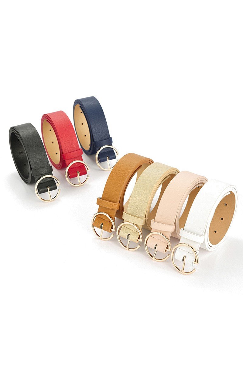 SIMPLE CIRCLE BUCKLE O RING BUCKLE DAILY BELT